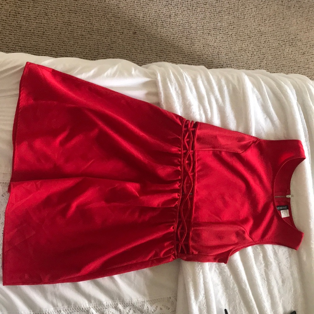 H & M Red Dress / open mid section